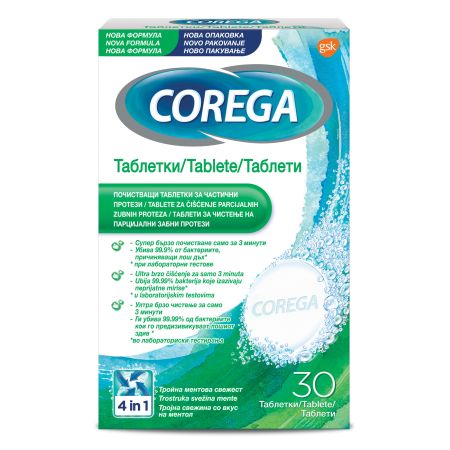 Corega® Bio Formula, 30 tableta