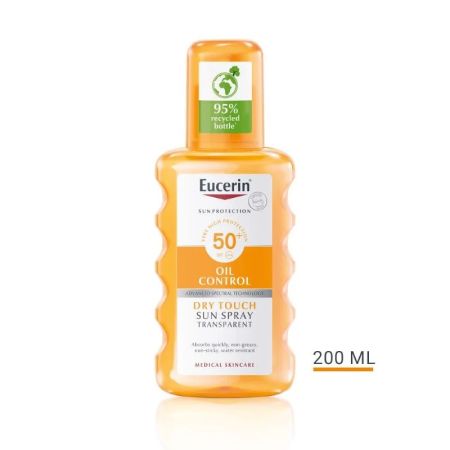 Eucerin Sun Oil Control Dry Touch sprej za zaštitu osetljive kože od sunca SPF50+ 200ml