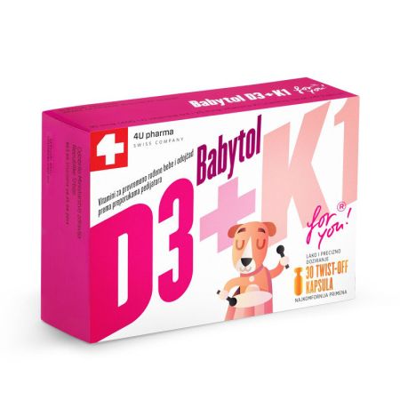 Babytol D3+K1 30 kapsula