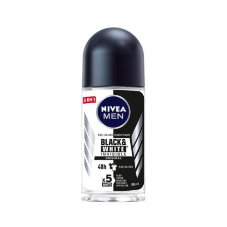 NIVEA MEN Antiperspirant Roll-on Black&amp;White Invisible Original 50ml