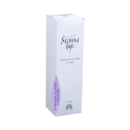 Srebrna kap - Menta, Žalfija, Timijan, sprej za nos, 20ml