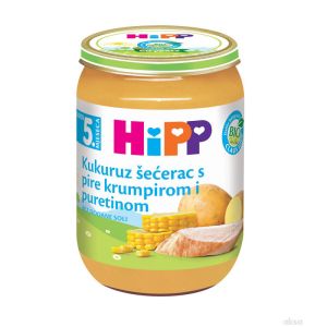 HIPP Bio Obrok kukuruz šećerac sa pire krompirom i ćuretinom 190g